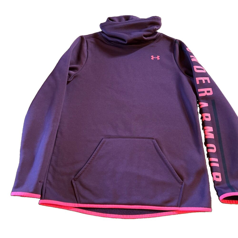 Under Armour Women’s Medium Cold Gear Top Athletic Wear Athleisure Gym Run Wine